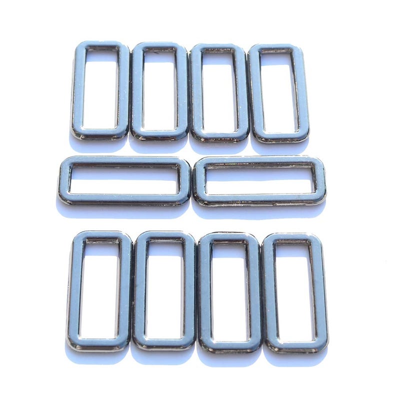 DGOL 30pcs 1 inch Thin Belt Bag Die Cast Rectangle Ring Buckles Webbing Strap Loops Adjuster Square Buckle in 3 Color - Image 4